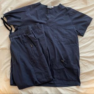 Scrub Set Navy Landau Large Bottoms Large Tall top